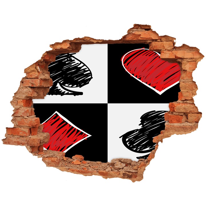 Autocolant decorativ. gaura in perete. Tulup. Card de culoare. Alb