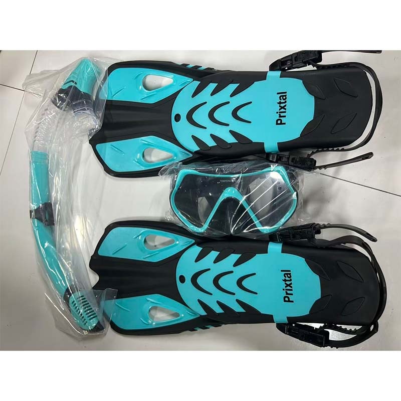 Mask Fin Snorkel Set, Prixtal, Travel Size Snorkeling Gear for Adults ...