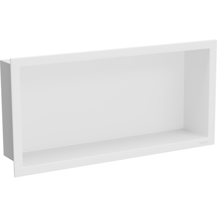 Рафт за вграждане с фланец, Mexen, 14858, стомана, бял