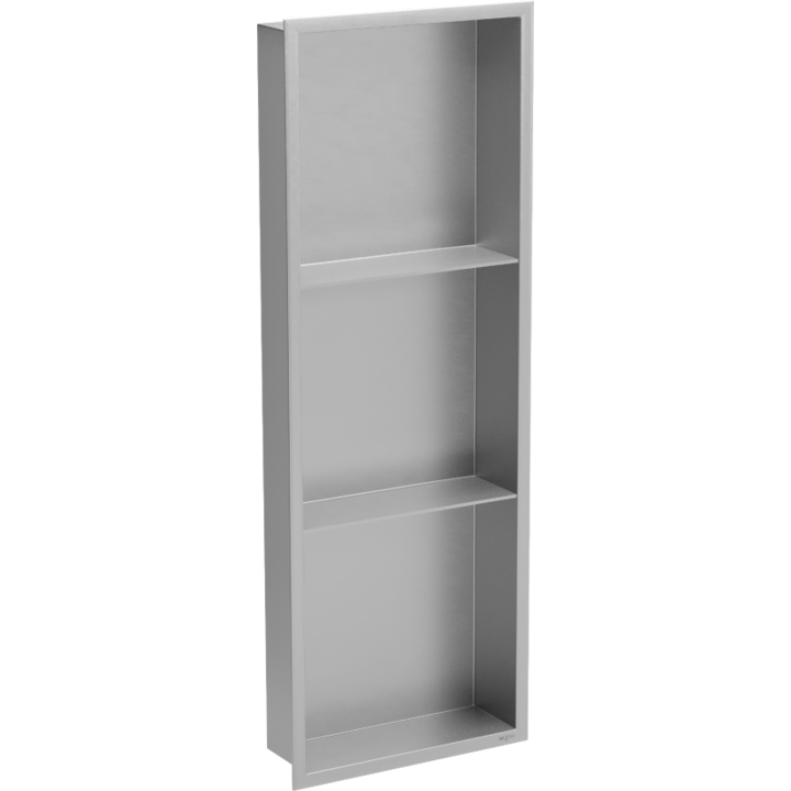 Beépített polc karimával és polccal, Mexen, 14885, Acél, Inox