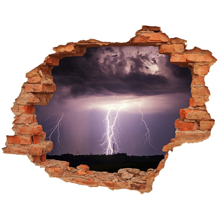 Декоративни стикери, Tulup, Бурята, Розово, 90x70 сm, 010120080100000007263