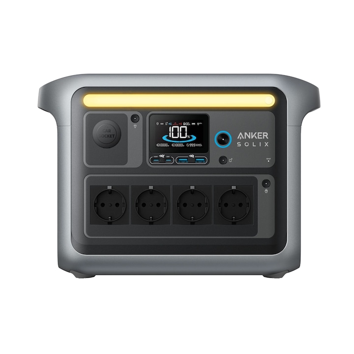 Преносима електрическа станция Anker Solix C1000X, 1056Wh, LiFeP04, 1800W, За къщи, къмпинг, кемпери