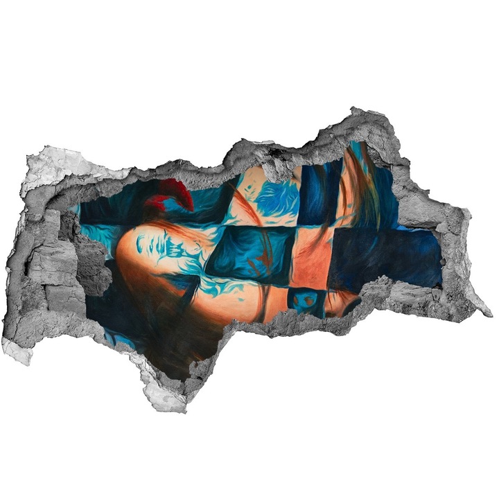 Autocolant decorativ. gaura in perete. Tulup. gaura femeieabstractie. Multicolor. 95x73 cm. 010120080120000005952