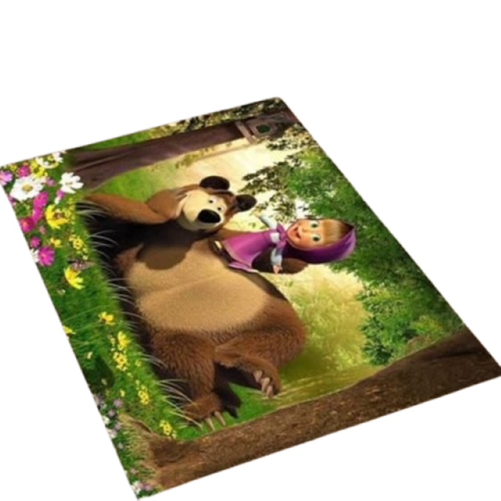 Covor camera copii, Antiderapant, Masha, Multicolor, 80x150cm