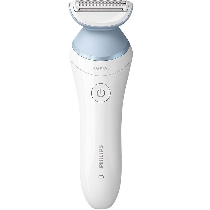 Електрическа самобръсначка Philips Lady Shaver Series 8000, Wet&Dry, Wireless, 5 аксесоара, Бяла