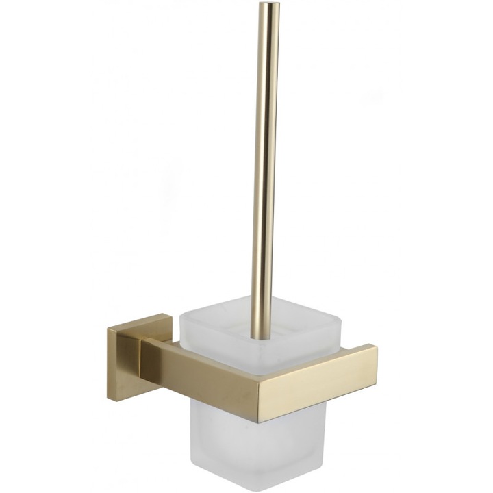 Perie de toaleta, Mexen, 5065, Sticla, Otel, Auriu