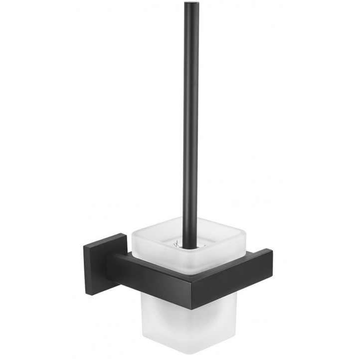 Perie de toaleta, Mexen, 5066, Sticla, Otel, Negru