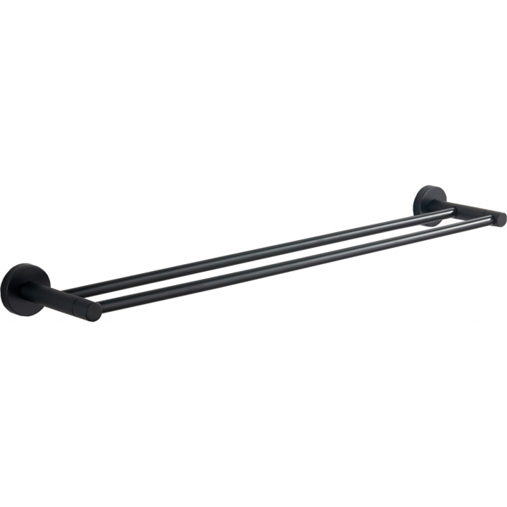 Dupla törölköző ktartó, Mexen, 600, Fém, Fekete