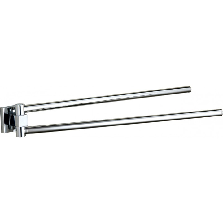 Двойна въртяща се закачалка за кърпи, Mexen, 951, Метал, Хром