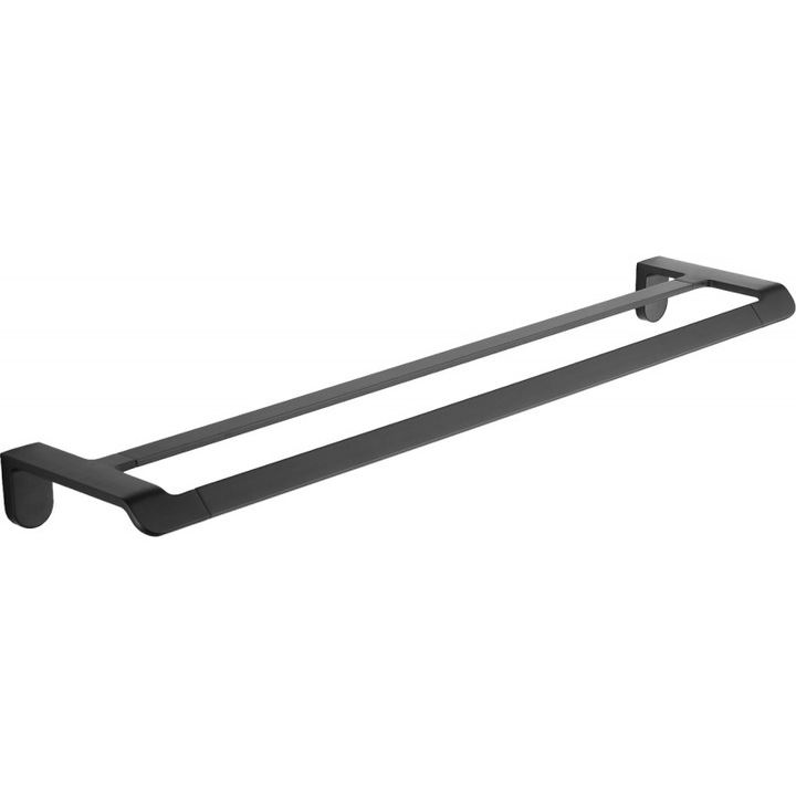 Двойна кука за хавлии, Mexen, 4949, метална, черна