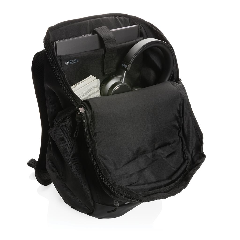 Rucsac laptop Swiss Peak AWARE™ RPET de 15,6 inchi