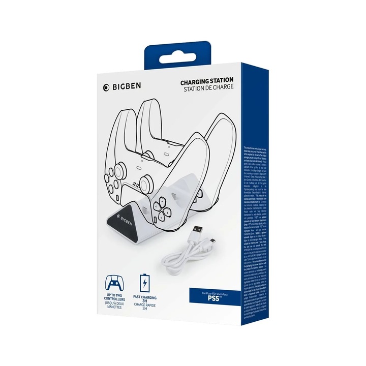 Докинг станция Nacon Bigben PS5 Dual Charger V2 за Playstation DUALSENSE контролери