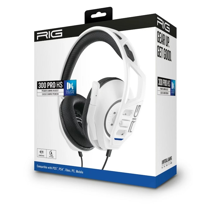 NACON RIG 300 PRO HS Gaming Headset PlayStation 5-höz, Fehér