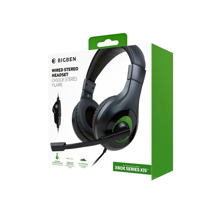 NACON Stereo Gaming Headset V1 Xbox S/X, Fekete