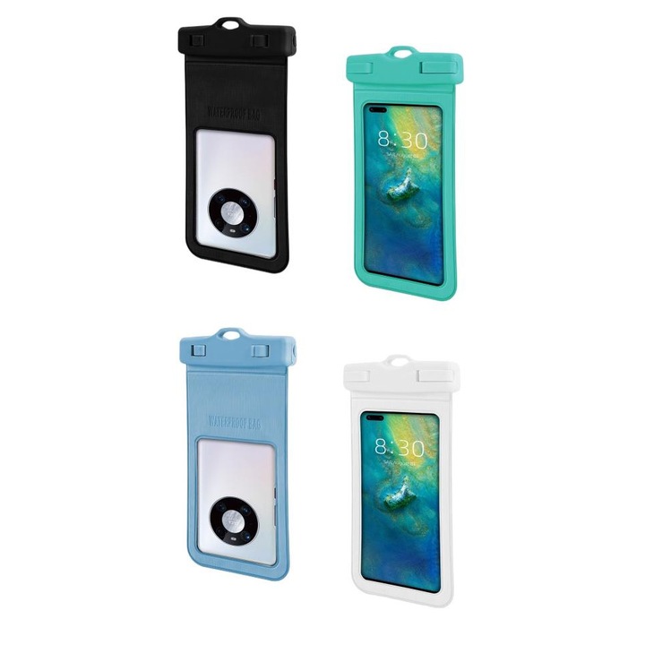 Комплект от 4 калъфа, PVC, Водоустойчивост, Синьо/Бяло/Черно/Зелено