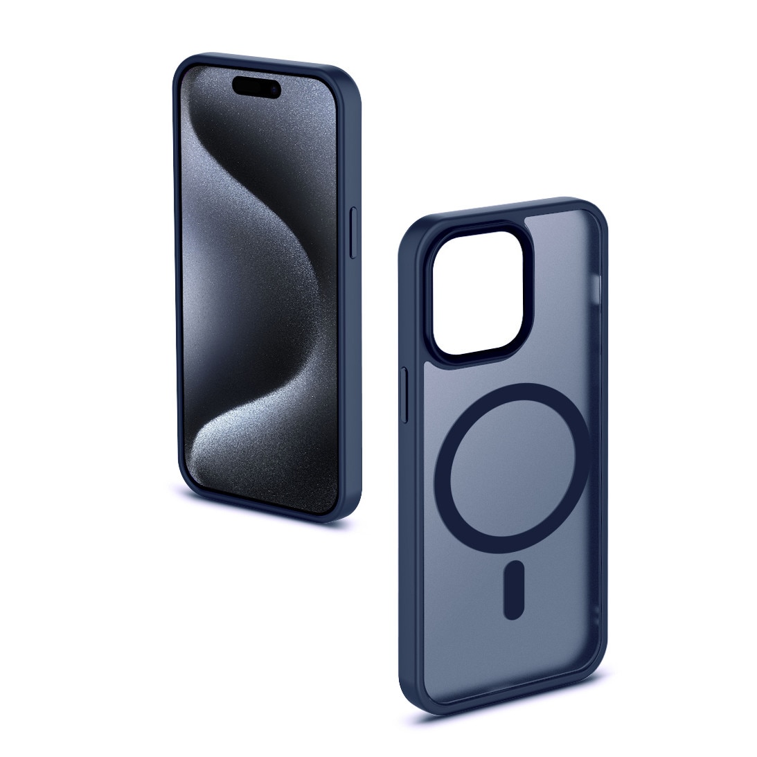 Husa de Protectie, Compatibila Apple iPhone 15 Pro Max, Doctor Shield Fantom, MagSafe - Albastru