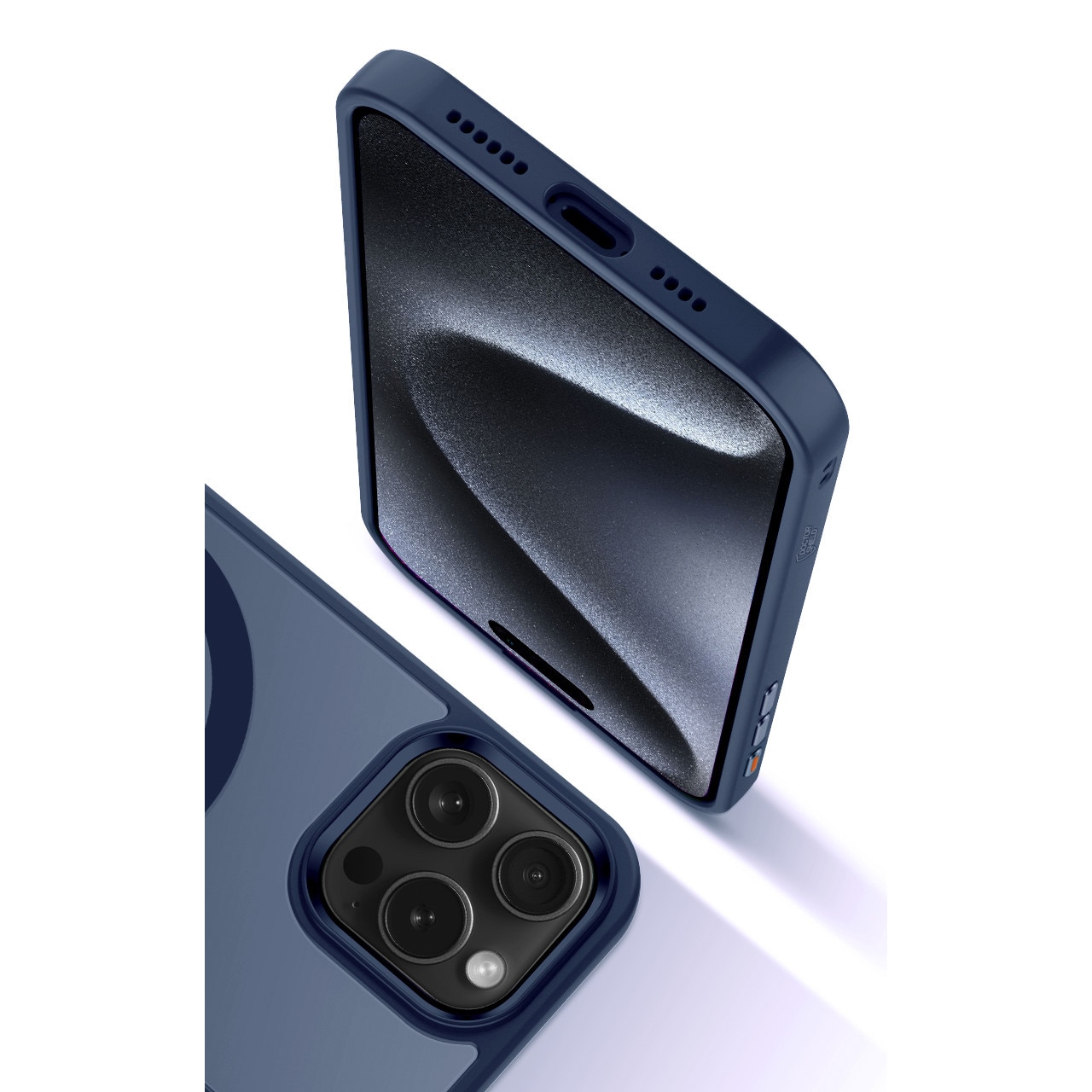 Husa de Protectie, Compatibila Apple iPhone 15 Pro Max, Doctor Shield Fantom, MagSafe - Albastru