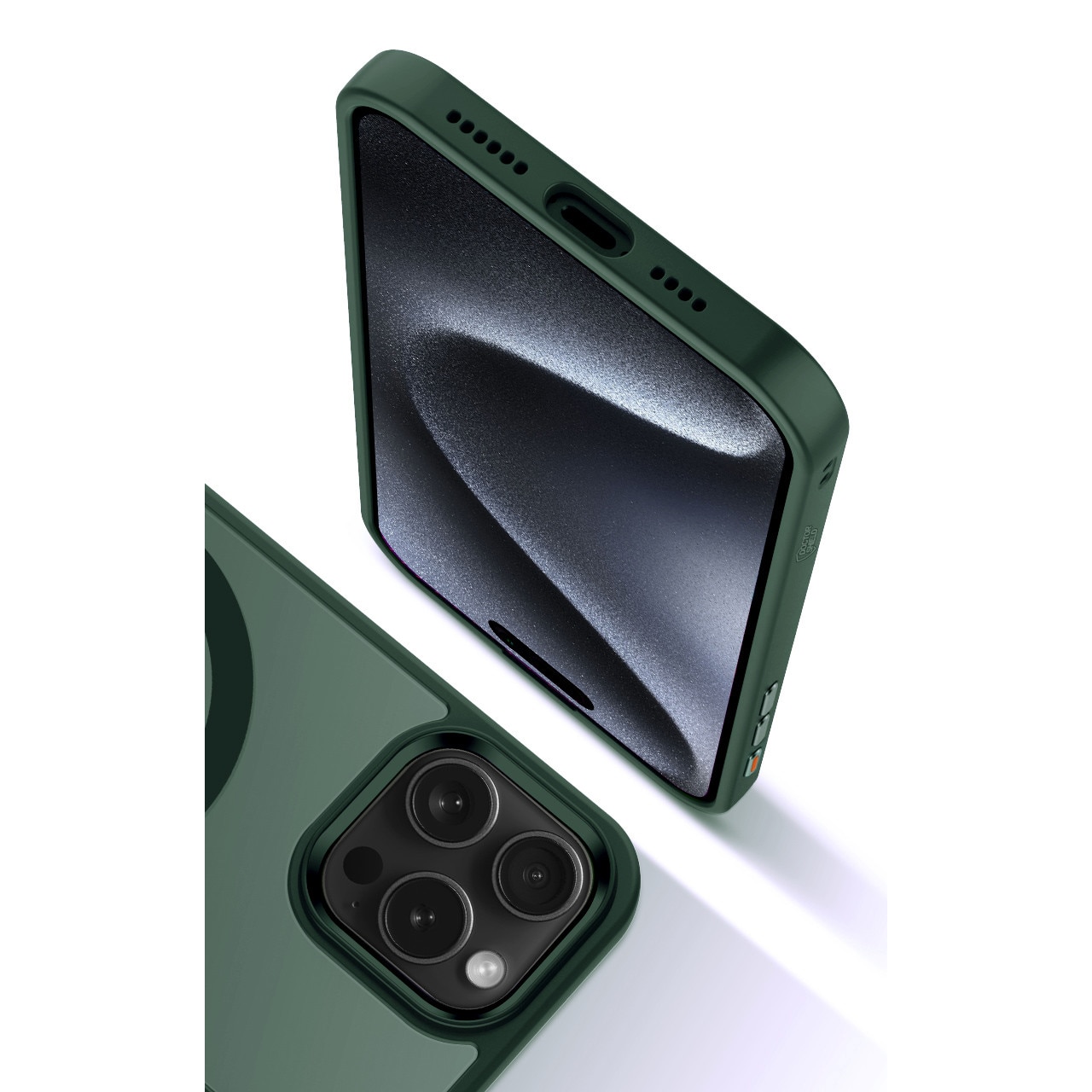Husa de Protectie, Compatibila Apple iPhone 15 Pro, Doctor Shield Fantom, MagSafe - Verde