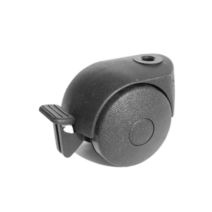 Rotila plastic, cu frana, D50 mm, 35 kg, neagra
