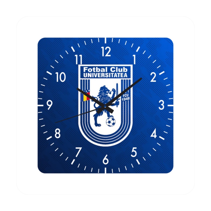 Стенен часовник FCU Craiova, 30x30 см