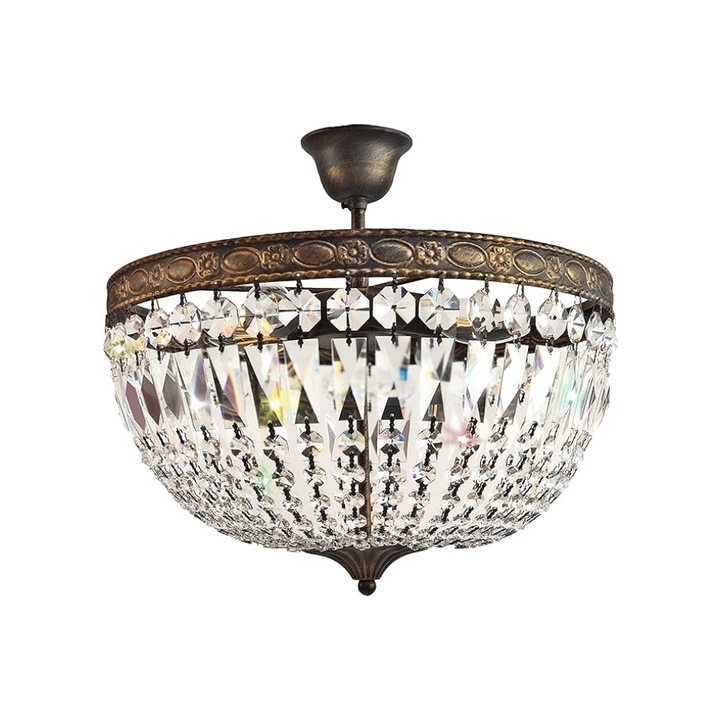 Kristálycsillár, PGA Lights, Vitage modell, Ø 40 cm, A energiaosztály, Arany bronz szín