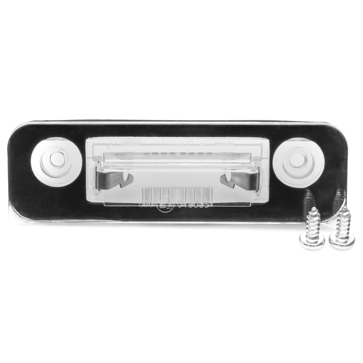 Set Lampa Iluminare Numar De Inmatriculare Cu Bec, Pentru Ford Mondeo Fusion Fiesta 1996-2012, Lumina 100 Lm, Temperatura De Culoare 6000 K, Culoare Alb Transparent, Garnitura De Etansare, Etansare, Alb