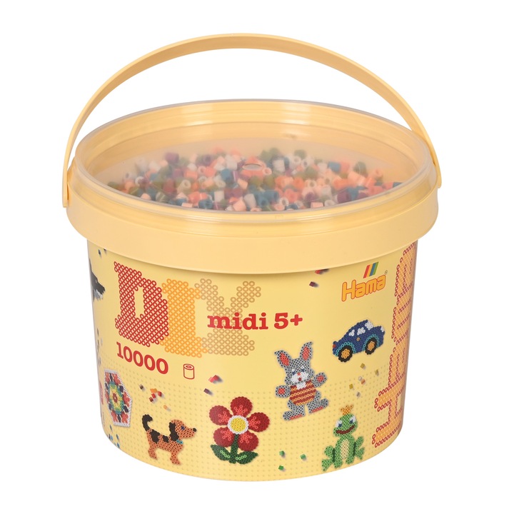 Galeata cu 10000 margele de calcat Hama midi mix de 6 culori de toamna (mix-58)