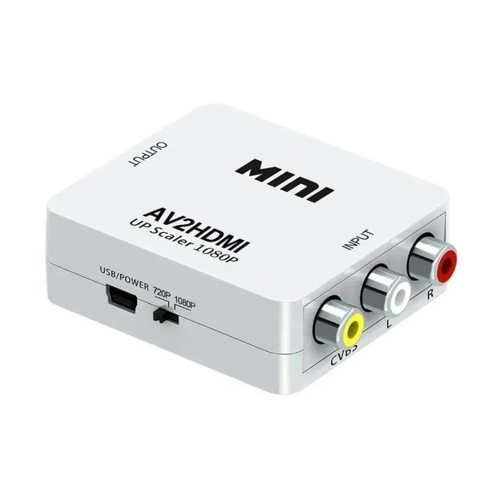 Convertor Mini AV2HDMI HDV-554 3RCA - HDMI 1080p