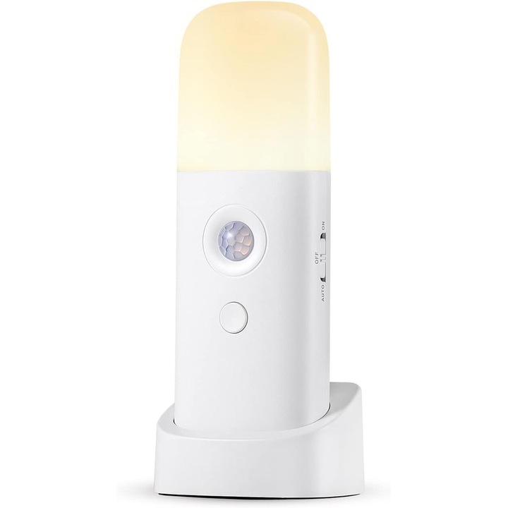 Veioza portabila cu senzor de miscare, 5 niveluri de luminozitate, baterie 2000mAh