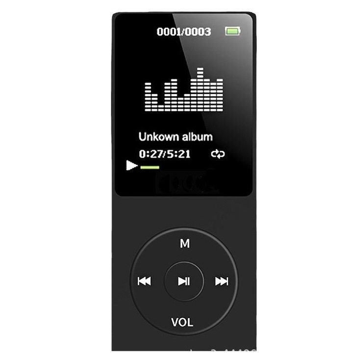 MP3-fekete-Sport zenelejátszó Mini Walkman Student Edition 1,8 hüvelykes -16 GB+ Komplett tartozékkészlet