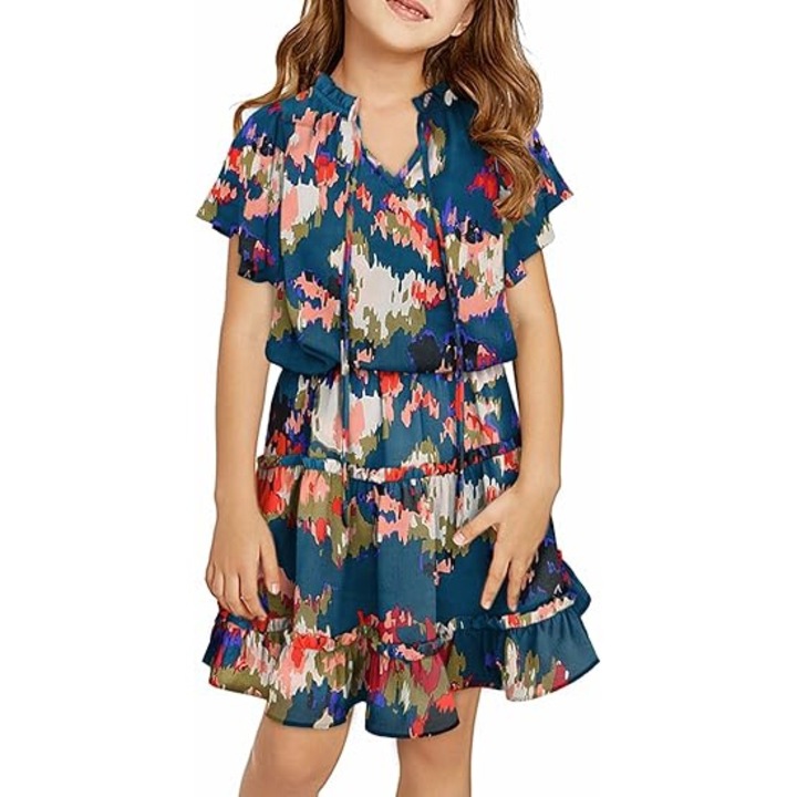 Rochita pentru fete, 6-7 ani, marimea M, multicolor, CZIMOO