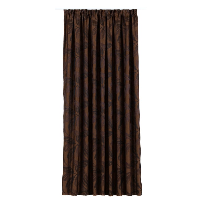 Draperie cu rejansa Mendola Interior Nydia, 210 x 245 cm, 100% Poliester, maro