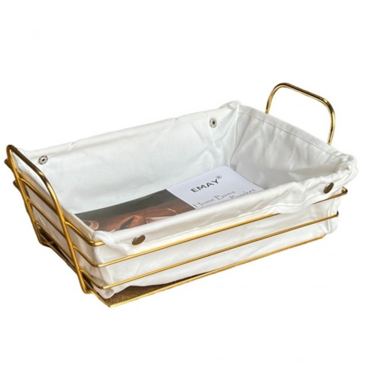 Cos Paine fier Auriu A13922, 28x20x8 cm