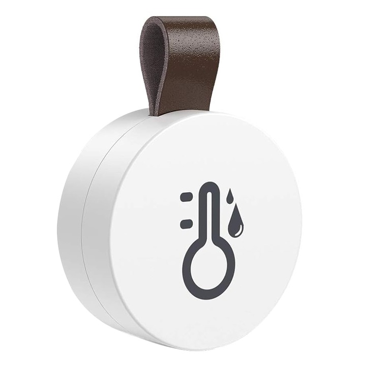 Стаен термометър и хигрометър, APP записва данни, Bluetooth, с аларма за температура и експорт на данни, OUYLAF, бял