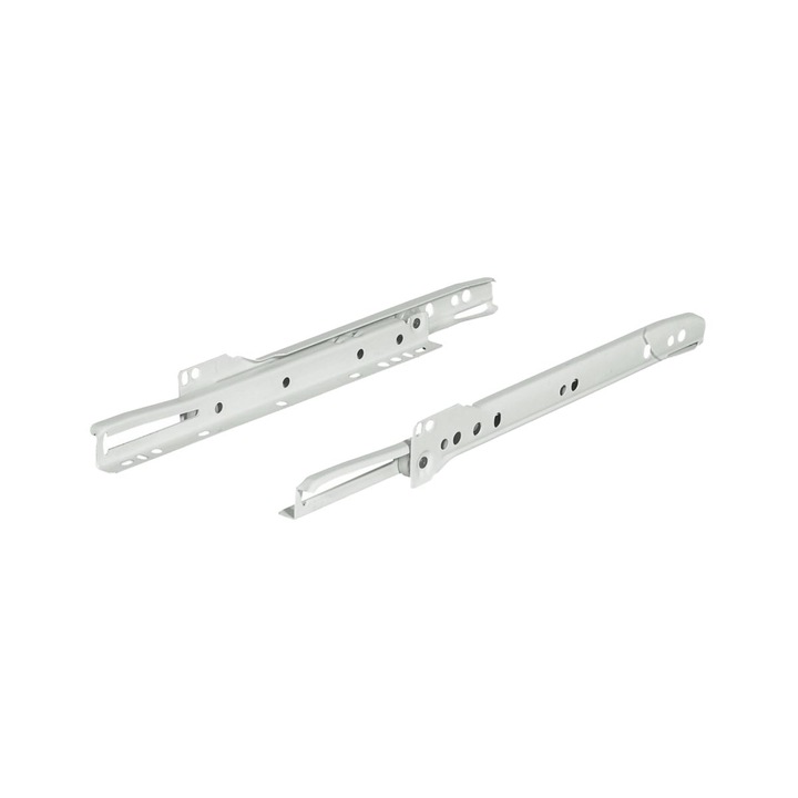 Glisiera cu role, 250 mm, alba RAL9003, 25 kg, Hafele Matrix R S25