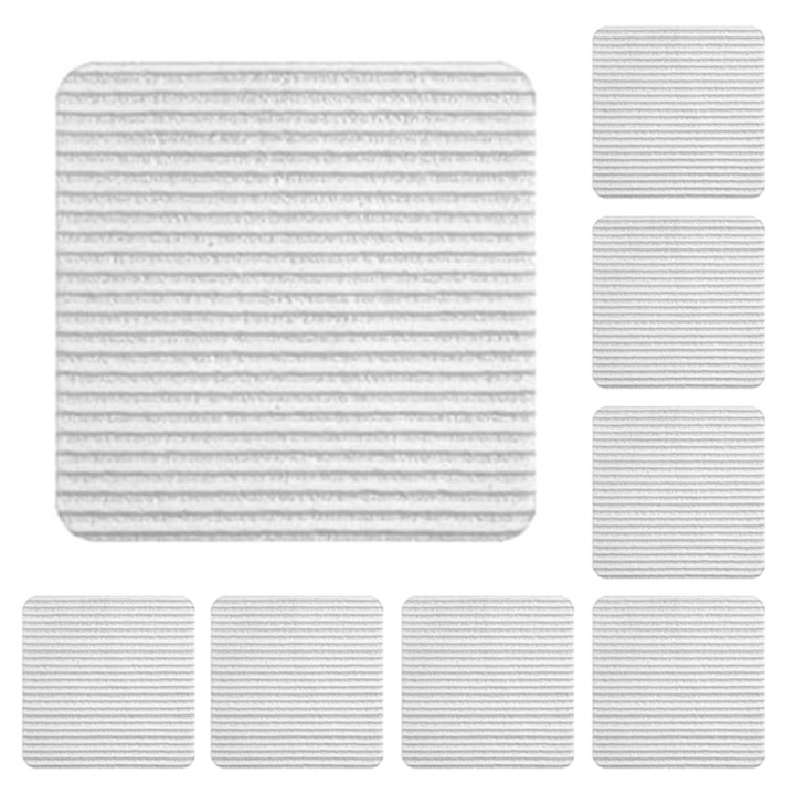 Set 8 Anti Alunecare pentru fixarea covor, Reutilizabil si Lavabil, OUYLAF, Alb