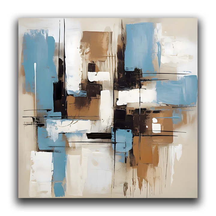 Картина на платно, LuxCanva® C1194, абстрактна картина, 50 X 50 CM, 100% памучно платно 400 g/m2, дървена рамка, цветове, декоративна, всекидневна, живи цветове