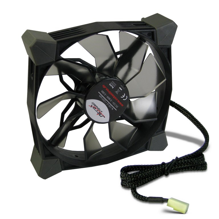Ventilator Inter-Tech CobaNitrox Xtended N-120-G, 120mm, 1200 RPM, Grey