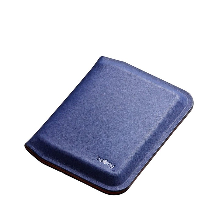Portofel Bellroy, piele naturala, magnetic, fara cusaturi, indigo, 10.2x7.4x1.7cm