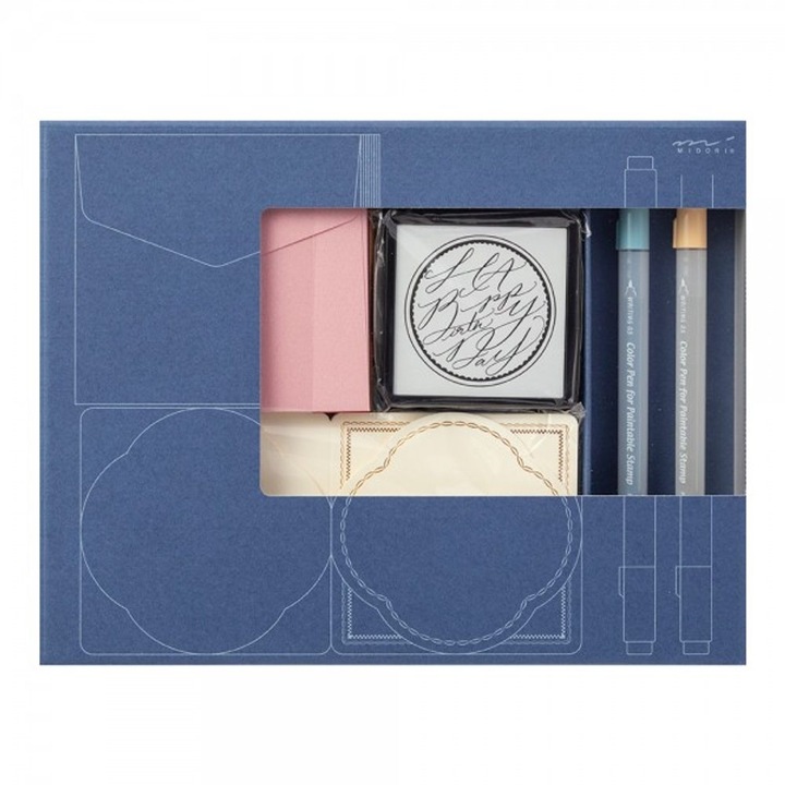 Set de accesorii pentru petrecere Midori, editie limitata 70 de ani, 24 plicuri/carti, multicolor