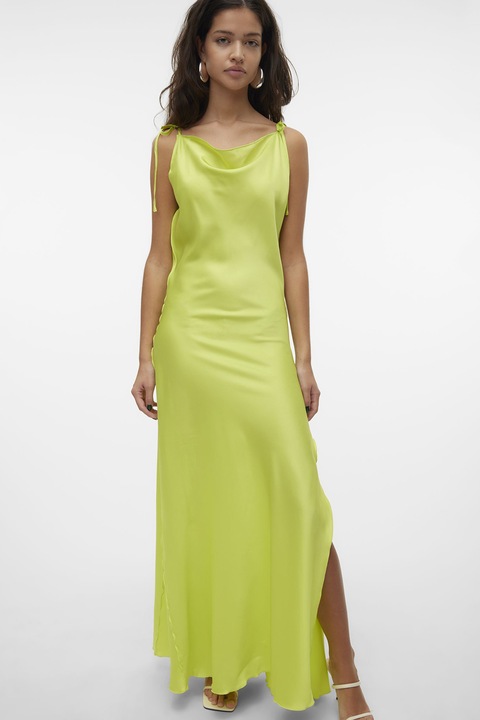 Vero Moda, Сатинирана рокля, Лайм зелено