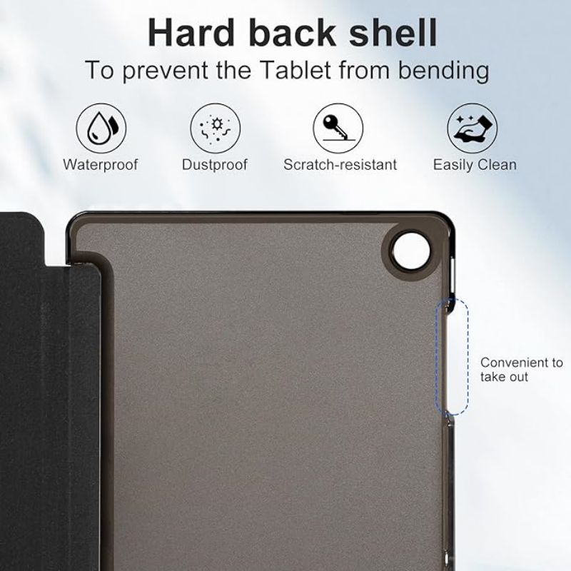 Husa tableta pentru Samsung Galaxy A9+ Plus, suport integrat, silicon/policarbonat, 12.4 inch, negru