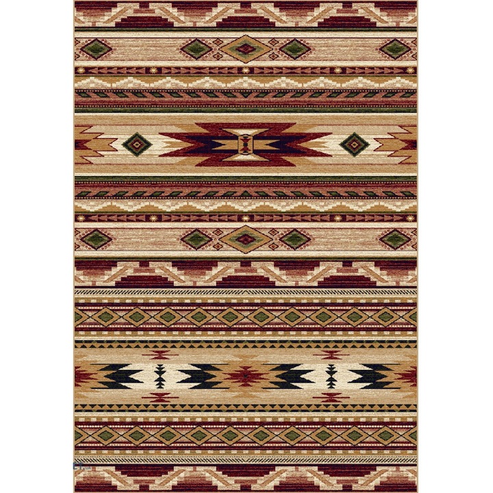 Klasszikus szőnyeg, Lotos 15080, Bézs / Grena, 60x110 cm, 1800 gr/m2