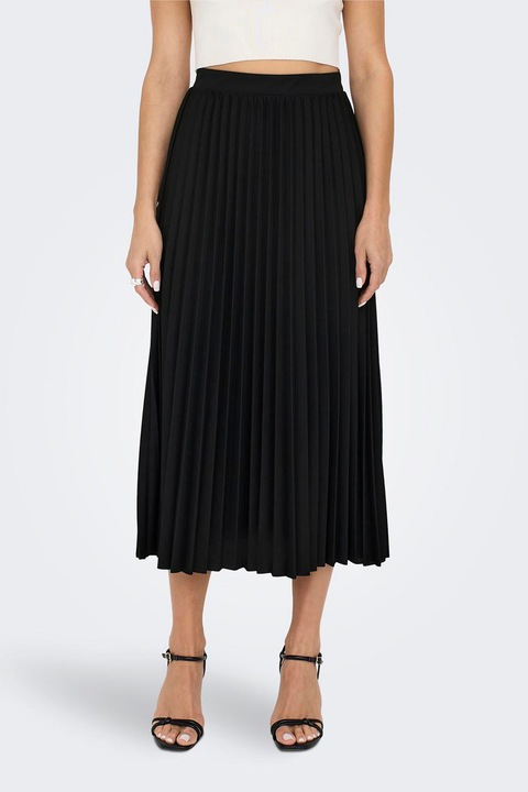 Only, Fusta midi cu pliuri, Negru