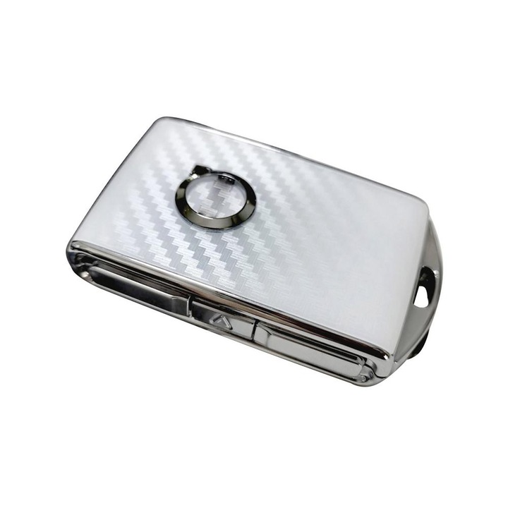 Carcasa pentru cheie Volvo S90 S60 XC40 V60 V90 XC60 XC90 alb carbon