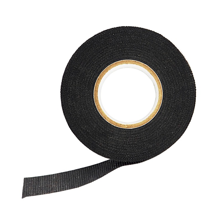Textil szigetelőszalag, SE, fekete, 19mm x 15m