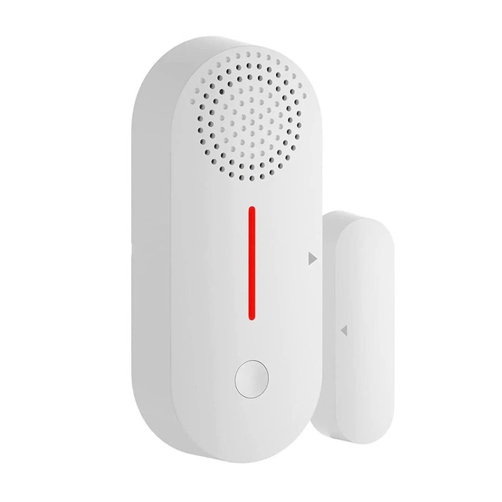 WALALLA аларма за врати и прозорци, Wifi и Bluetooth връзка, известяване чрез приложение, 120dB, бяла