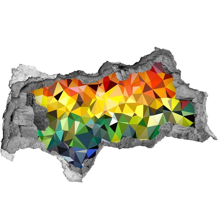 Декоративни стикери, Tulup, Геометричен фон, Многоцветен, 150x115 сm, 010120080070000005979