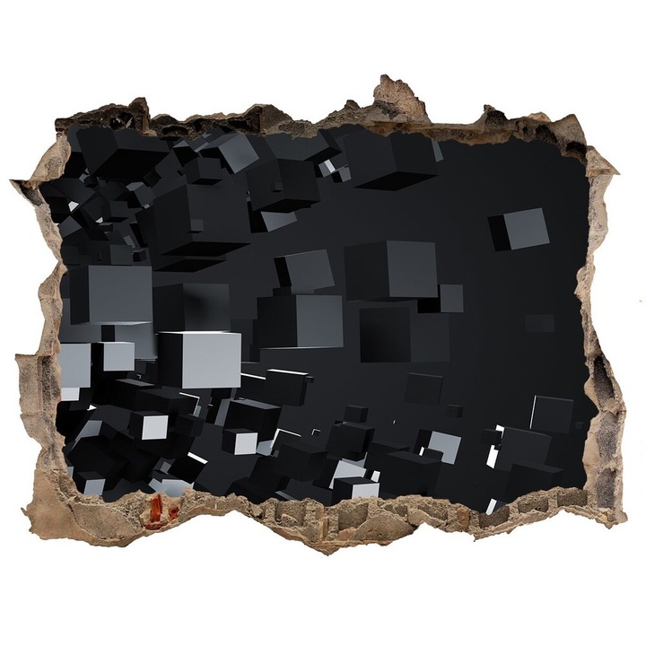 Autocolant decorativ. gaura in perete. Tulup. Abstractie 3D. Multicolor. 168x113 cm. 010120080080000006072