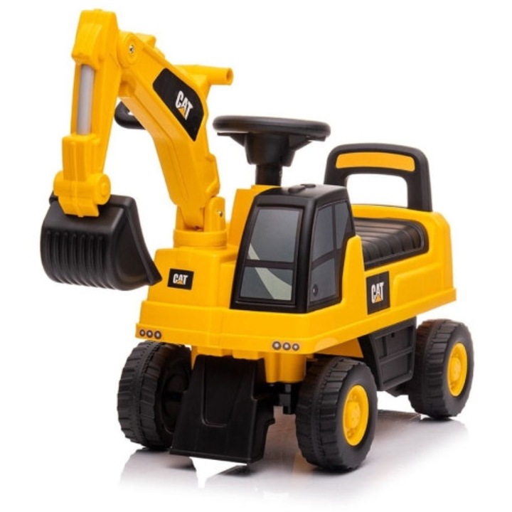 Jucarie Baby Mix Cat, jezdzik tip excavator, cu sunete, 78x29.5x54cm